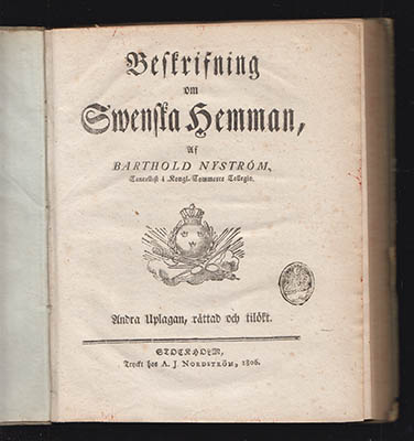 Nyström, Barthold | Beskrifning om Swenska Hemman