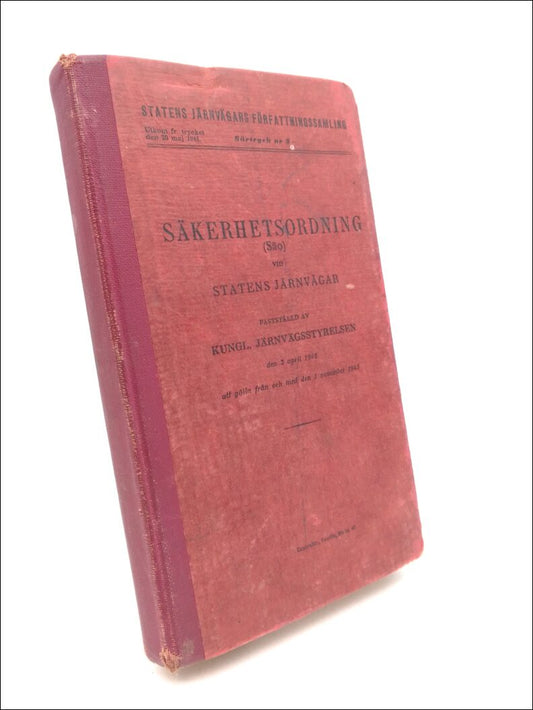 Statens Järnvägars Författningssamling | Säkerhetsordning : (Säo) vid Statens järnvägar