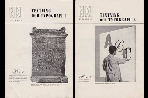 [NKI-skolan] | Textning och typografi. Brev 1-8 : [NKI-skolan]