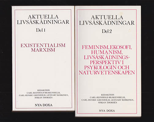 Bråkenhielm, Carl-Reinhold med flera [red.] | Aktuella livsåskådningar Del 1-2 : Existentialism, marxism + Feminism, eko...