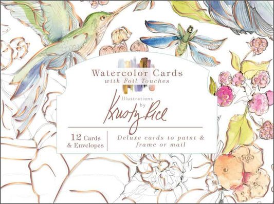 Kristy Rice | Watercolor Cards With Foil Touches