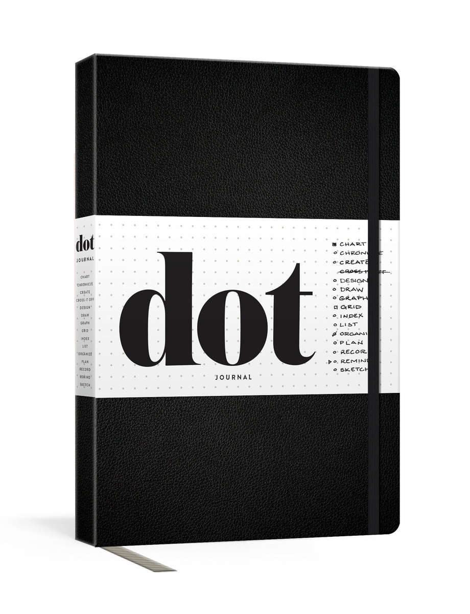 Potter Gift | Dot Journal (Black) : A dotted, blank journal for list-making, journaling, goal-setting: 256 pages with el...