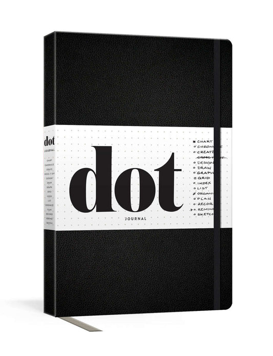 Potter Gift | Dot Journal (Black) : A dotted, blank journal for list-making, journaling, goal-setting: 256 pages with el...