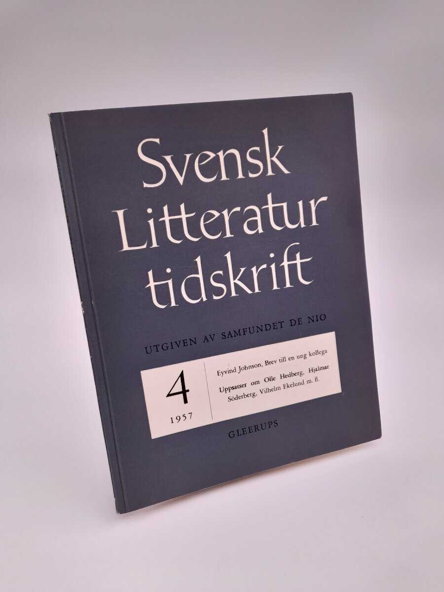 Svensk litteraturtidskrift | 1957/4