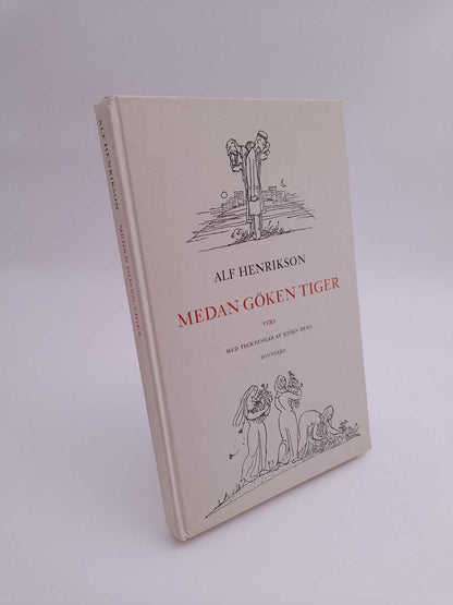 Henrikson, Alf | Medan göken tiger : Sångtexter och talvers / med teckningar av Björn Berg
