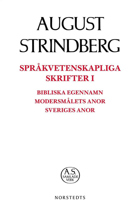 Strindberg, August | Språkvetenskapliga skrifter I : Bibliska egennamn modersmålets anor Sveriges anor