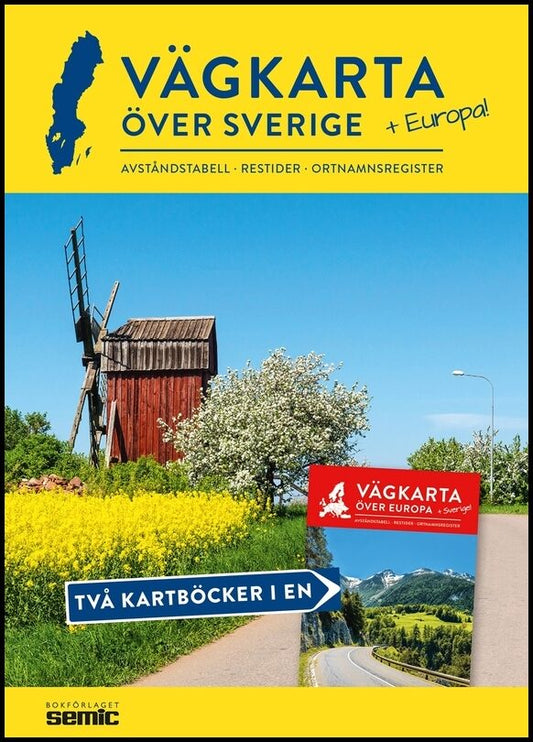 Vägkarta över Sverige och Europa