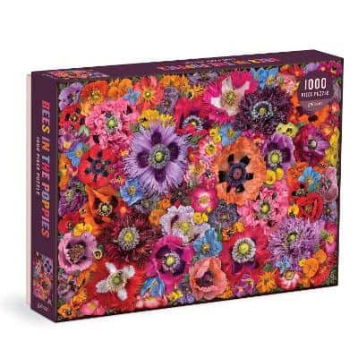 Galison | Bees in the Poppies 1000 Piece Puzzle