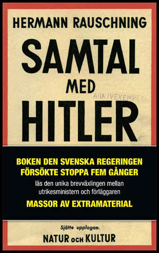 Rauschning, Hermann | Samtal med Hitler