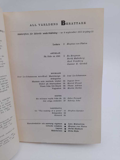 All världens berättare | 1955/9