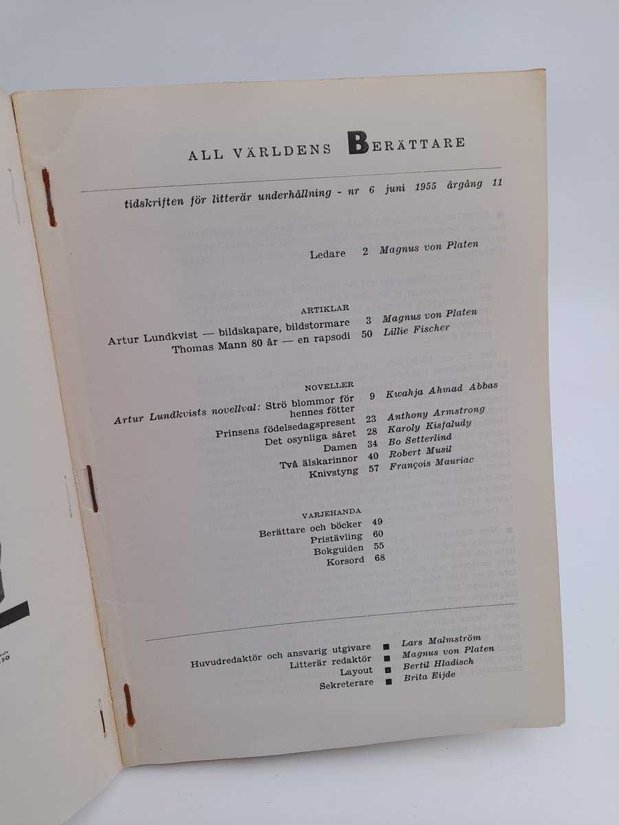 All världens berättare | 1955/6