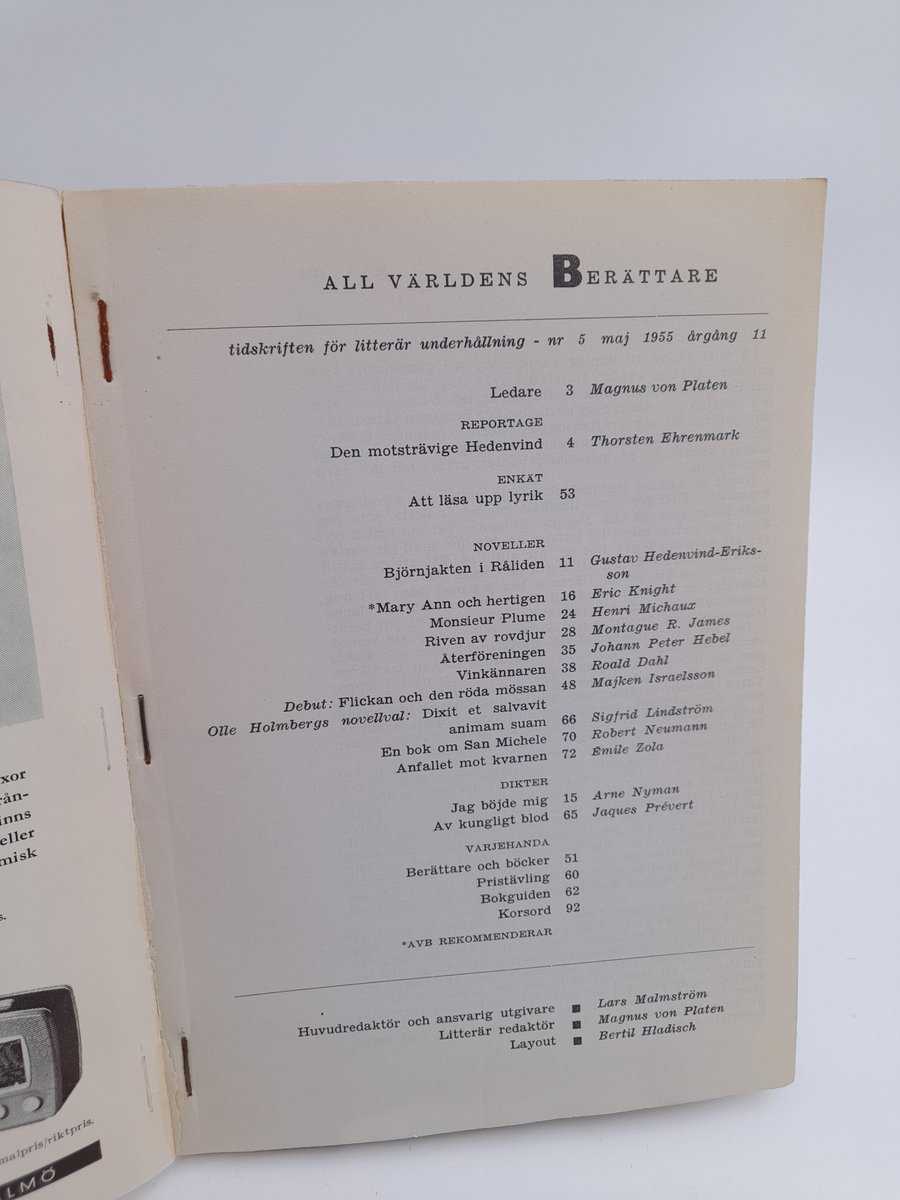 All världens berättare | 1955/5