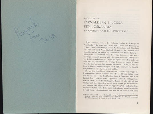 Serning, Inga | Järnåldern i norra Fennoskandia : En översikt och en jämförelse
