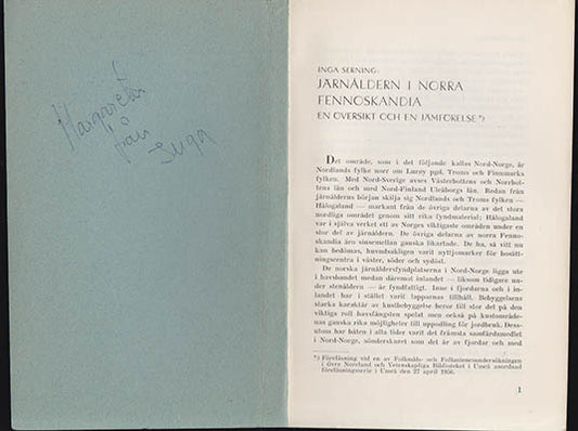 Serning, Inga | Järnåldern i norra Fennoskandia : En översikt och en jämförelse