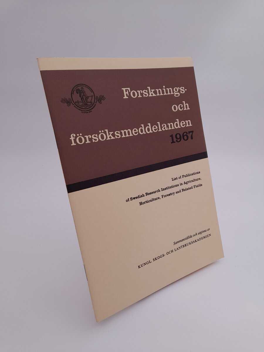 Forsknings- och försöksmeddelanden | 1967