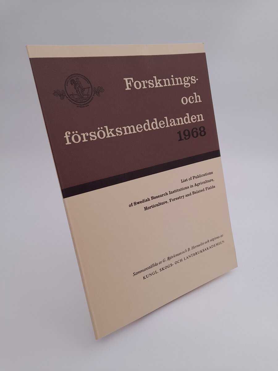 Forsknings- och föreningsmeddelanden | 1968