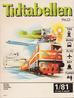 Tidtabellen : 1/81 31 maj - 9 augusti (turlista)