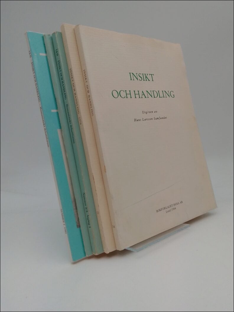 Larsson, Hans  [utg.] | Insikt och handling. Nr 1 (1955) - 14 (1982). Utgiven av Hans Larsson Samfundet