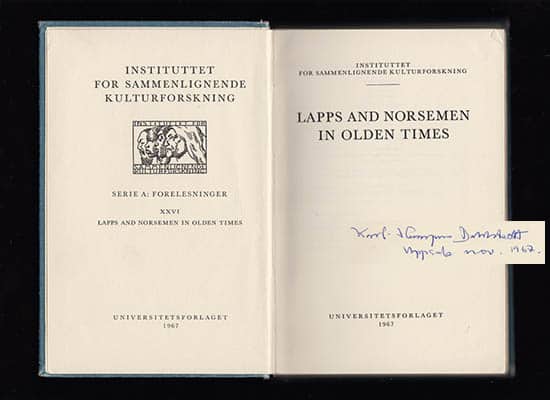 Instituttet för sammenlignende kulturforskning | Lapps and Norsemen : in Olden Times