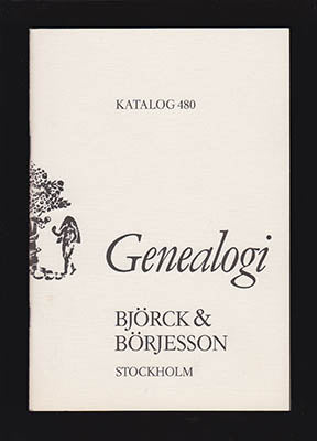 Björck & Börjesson (red) | Katalog 480 Genealogi : Björck & Börjesson Stockholm