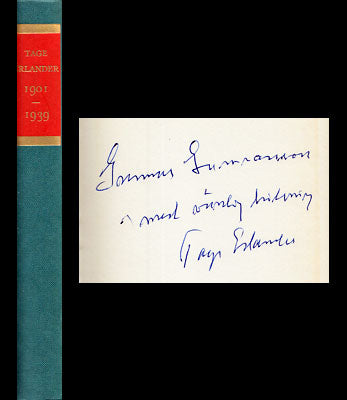 Erlander, Tage | Tage Erlander : 1901-1939