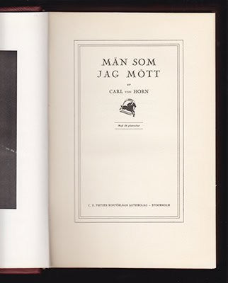 Horn, Carl von (Carl C:son, 1903-1989) | Män som jag mött