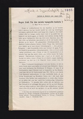 Ahlmann, Hans W:son | Nogen træk fra den norske topografis historie