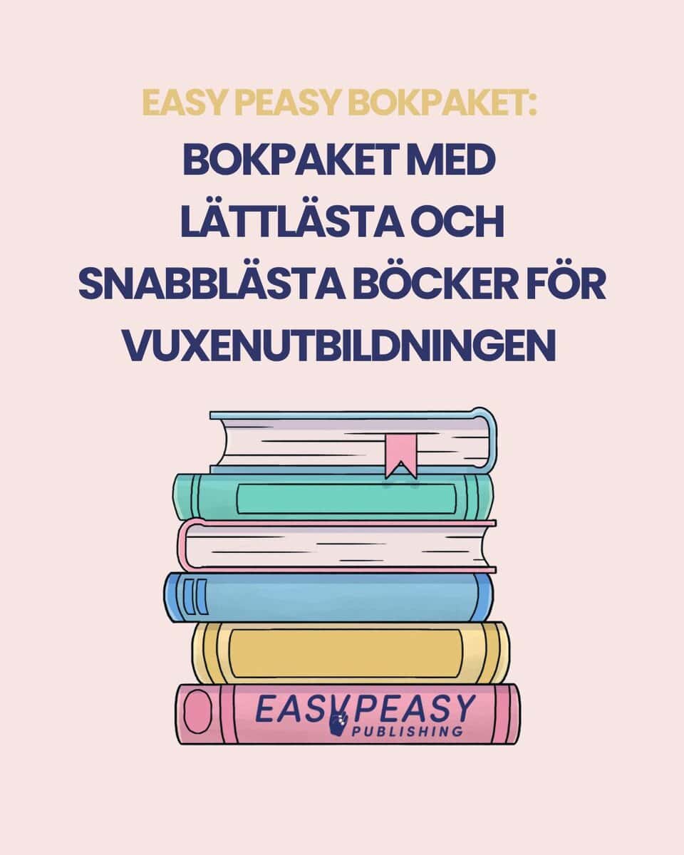 Bokpaket med lättlästa och snabblästa böcker för vuxenutbildningen