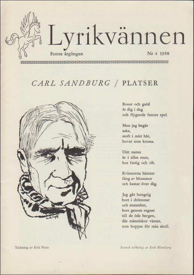 Lyrikvännen | 1958 / 4 : Tonerna från klockbojen, alexander Pusjkin och om poesin och känslokulturen