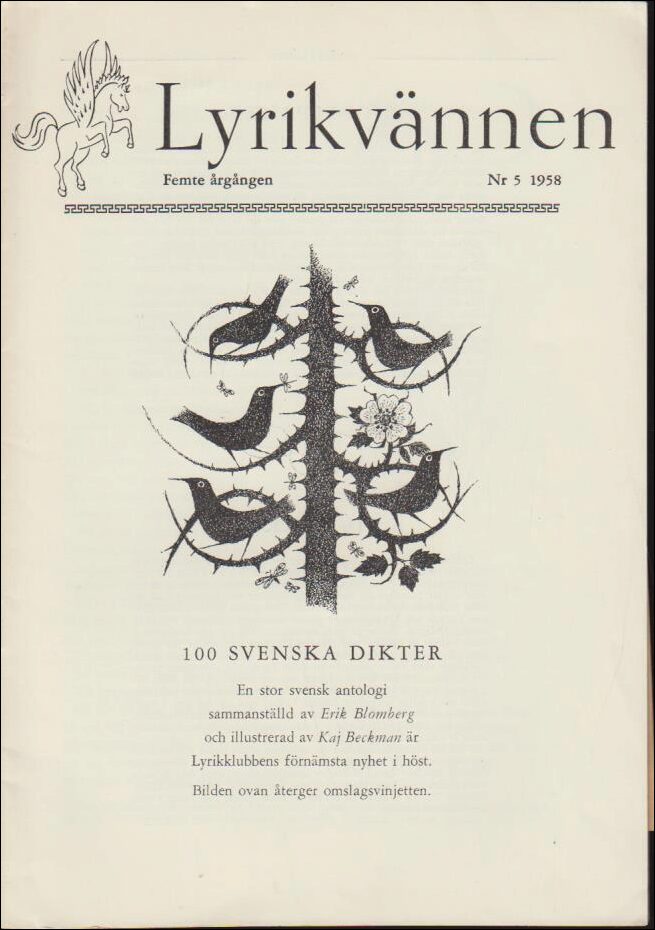Lyrikvännen | 1958 / 5 : En poetisk naturkraft, att läsa lyrik - en resa genom ord och om Carl Sandburg