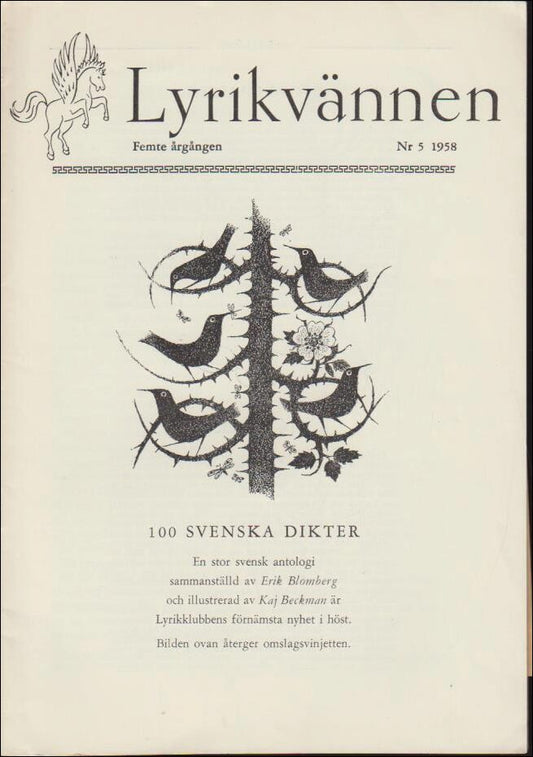 Lyrikvännen | 1958 / 5 : En poetisk naturkraft, att läsa lyrik - en resa genom ord och om Carl Sandburg