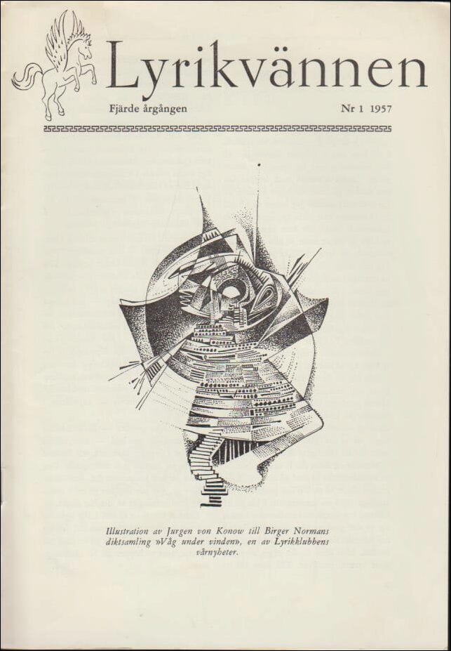 Lyrikvännen | 1957 / 1 : Om Salvatore Quasimodo, lyrik på halv biljett och röster om Odysséen.