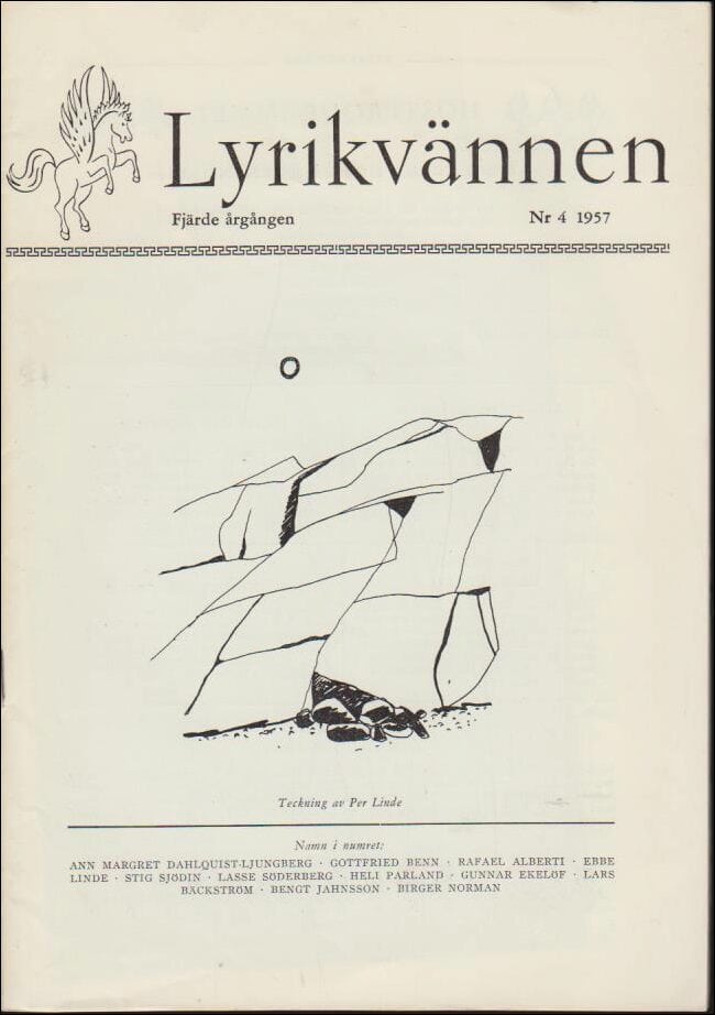 Lyrikvännen | 1957 / 4 : Kan Poeterna ändra världen? Till den yngre generationen och om Rafael Alberti.