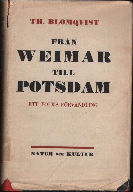 Blomqvist, Theodor | Från Weimar till Potsdam