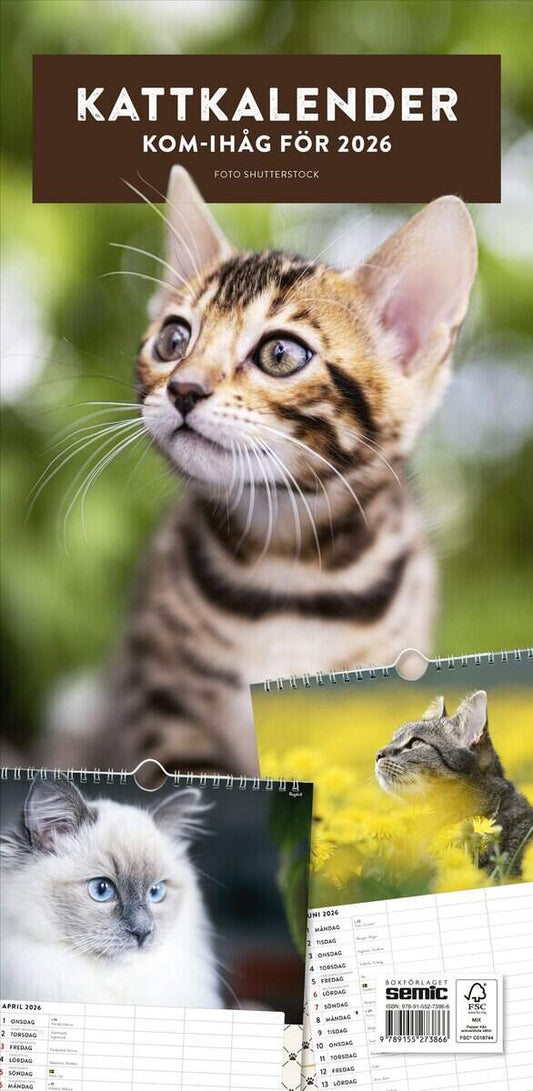 Bokförlaget Semic | Kattkalender 2026