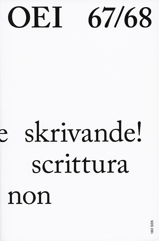 OEI  67-68 Icke-bekräftande skrivande! / Scrittura non assertiva!