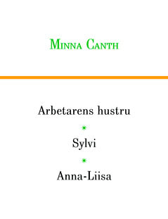 Canth, Minna | Arbetarens hustru, Sylvi och Anna-Liisa