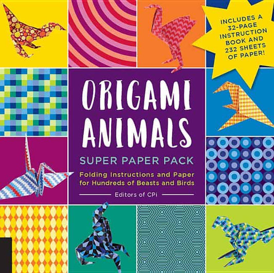 Editors Of Cpi | Origami animals super paper pack : Folding instructions and paper for hundr