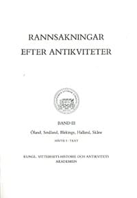 Ståhle, Carl Ivar |  Stahre, Nils-Gustaf | Rannsakningar efter antikviteter, band III