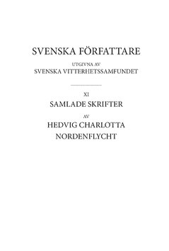 Nordenflycht, Hedvig Charlotta | Samlade skrifter 2