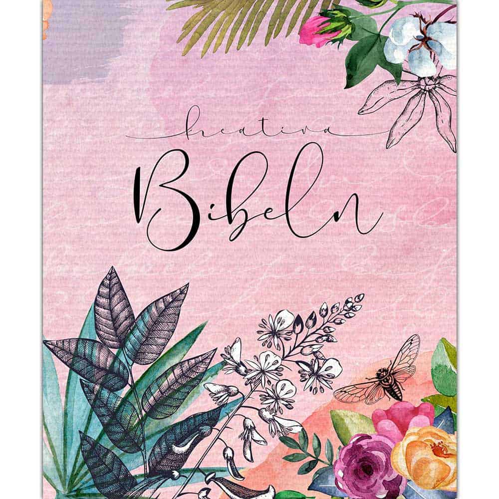 Kreativ Bibel i rosa hårdpärm
