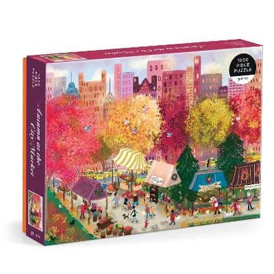 Galison | Joy Laforme Autumn at the City Market 1000 Piece Puzzle