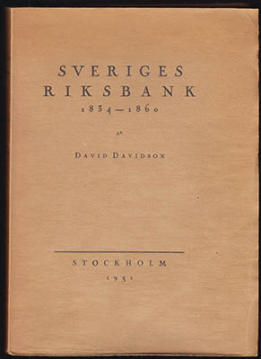 Davidson, David | Riksbanken : 1834-1860