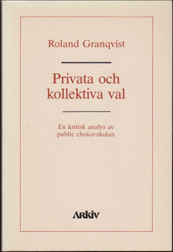 Granqvist, Roland | Privata och kollektiva avtal