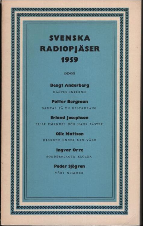 Anderberg, Bengt m.fl. | Svenska radiopjäser 1959