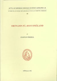 Fridell, Staffan | Ortnamn på -ryd i Småland