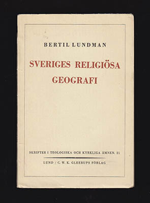 Lundman, Bertil | Sveriges religiösa geografi