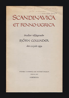 Sune Lindqvist | Eriksmiraklerna (Scandinavica et Fenno-Ugrica) : Studier tillägnade Björn Collinder den 22 juli 1954.