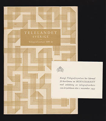 Althin, Torsten | Telelandet Sverige : Utgiven till Telegrafverkets hundraårsjubileum av Kungl. Telegrafstyrelsen