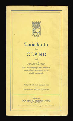 Sjöberg, Bertil [red.] | Turistkarta  över Öland : med sevärdheter, bad- och campingplatser, pensionat, vandrarhem, serv...